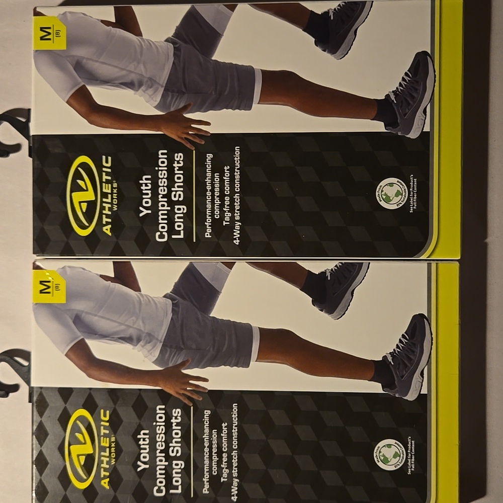 Athletic Works Youths Compression Long Shorts Medium‎ 8